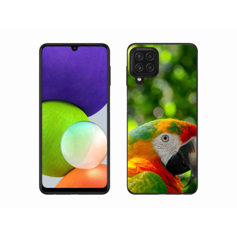 Gelový kryt mmCase na Samsung Galaxy A22 4G - papoušek ara 3