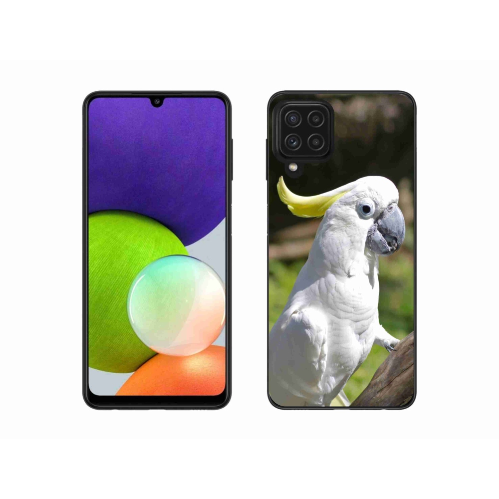 Gelový kryt mmCase na Samsung Galaxy A22 4G - papoušek kakadu 2