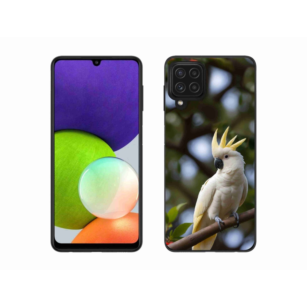 Gelový kryt mmCase na Samsung Galaxy A22 4G - papoušek kakadu 3
