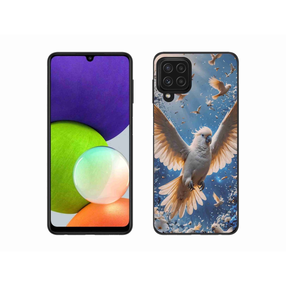Gelový kryt mmCase na Samsung Galaxy A22 4G - papoušek kakadu