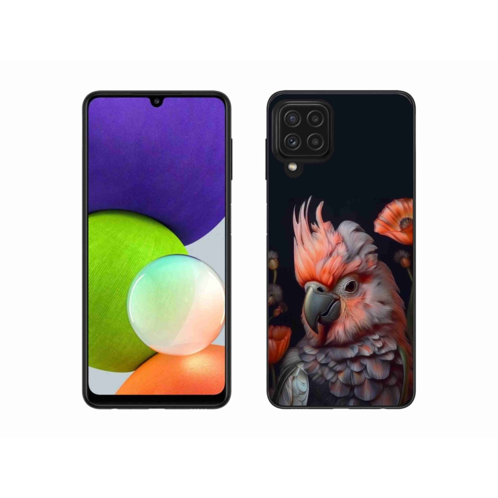 Gelový kryt mmCase na Samsung Galaxy A22 4G - papoušek kakadu v barvách