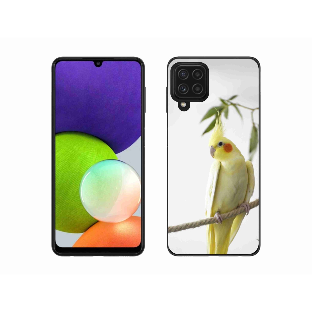 Gelový kryt mmCase na Samsung Galaxy A22 4G - papoušek korela chocholatá