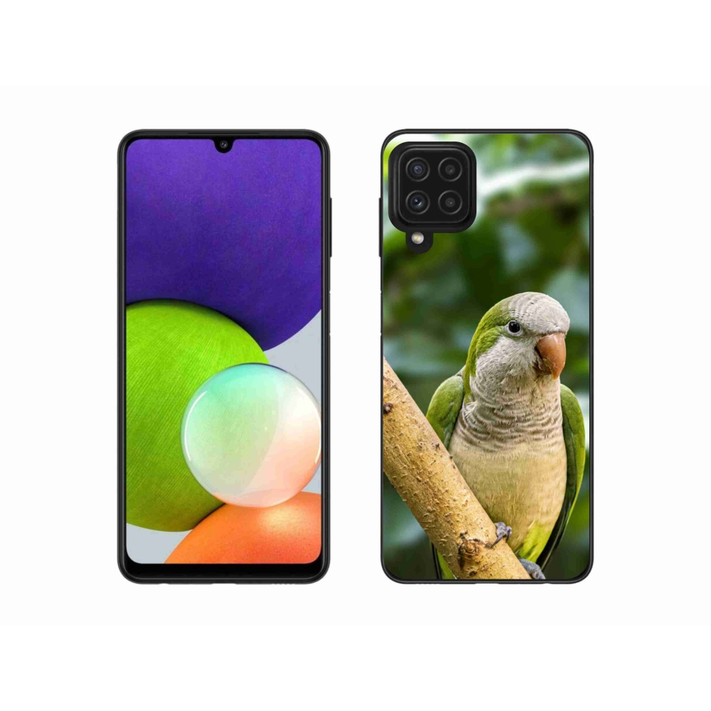 Gelový kryt mmCase na Samsung Galaxy A22 4G - papoušek mníšek