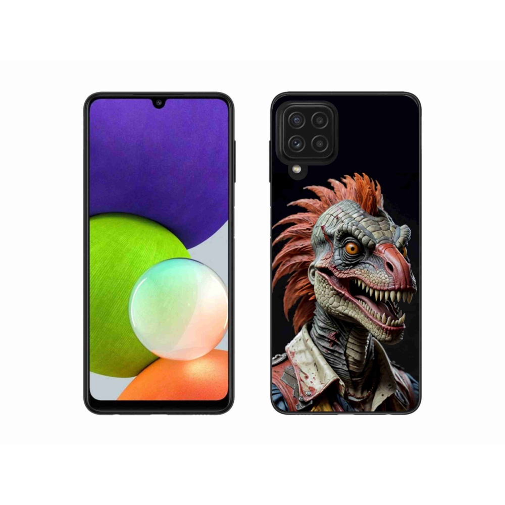 Gelový kryt mmCase na Samsung Galaxy A22 4G - punk dinosaurus