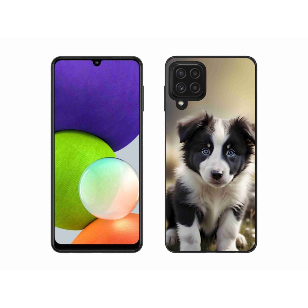 Gelový kryt mmCase na Samsung Galaxy A22 4G - roztomilá border kolie