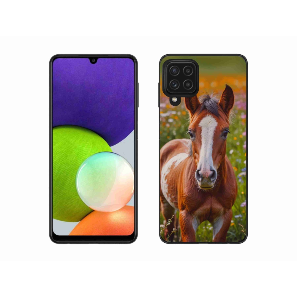 Gelový kryt mmCase na Samsung Galaxy A22 4G - roztomilé hříbě