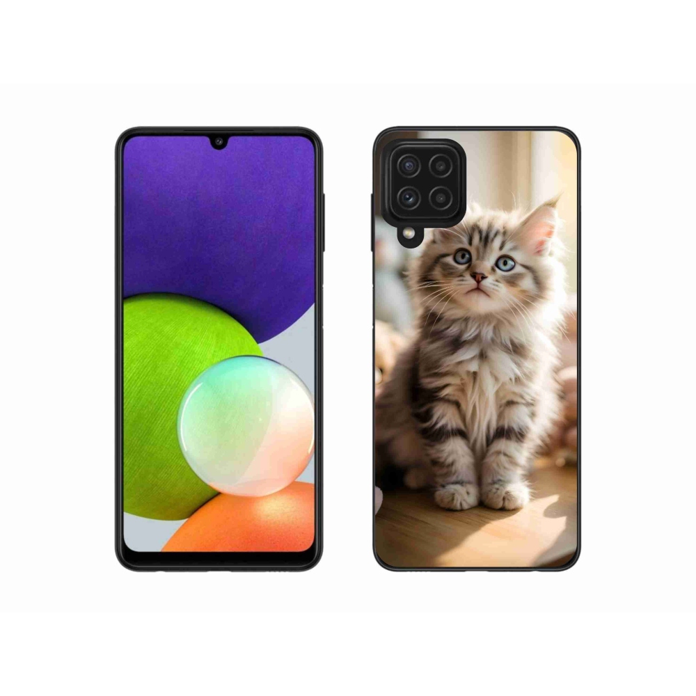 Gelový kryt mmCase na Samsung Galaxy A22 4G - roztomilé kotě 10