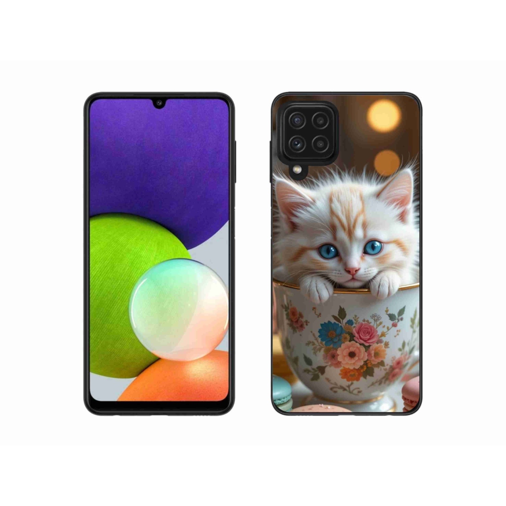 Gelový kryt mmCase na Samsung Galaxy A22 4G - roztomilé kotě 6
