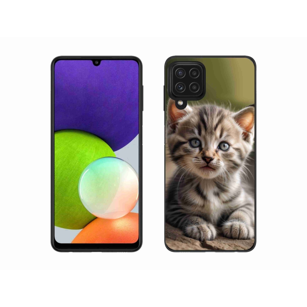 Gelový kryt mmCase na Samsung Galaxy A22 4G - roztomilé kotě 9