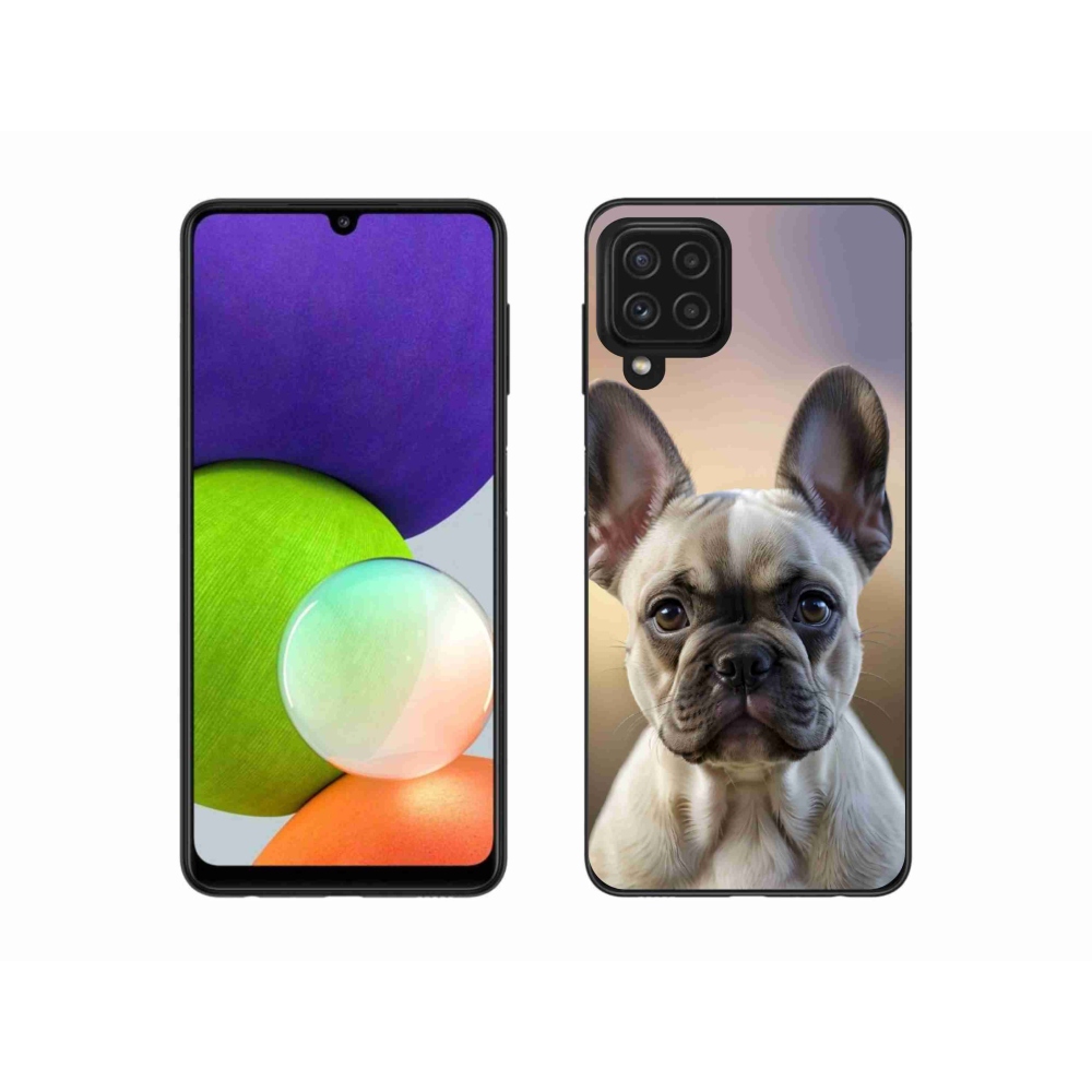 Gelový kryt mmCase na Samsung Galaxy A22 4G - roztomilý francouzský buldoček