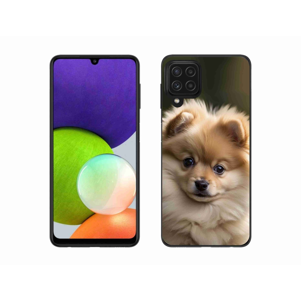 Gelový kryt mmCase na Samsung Galaxy A22 4G - roztomilý pomeranian 2