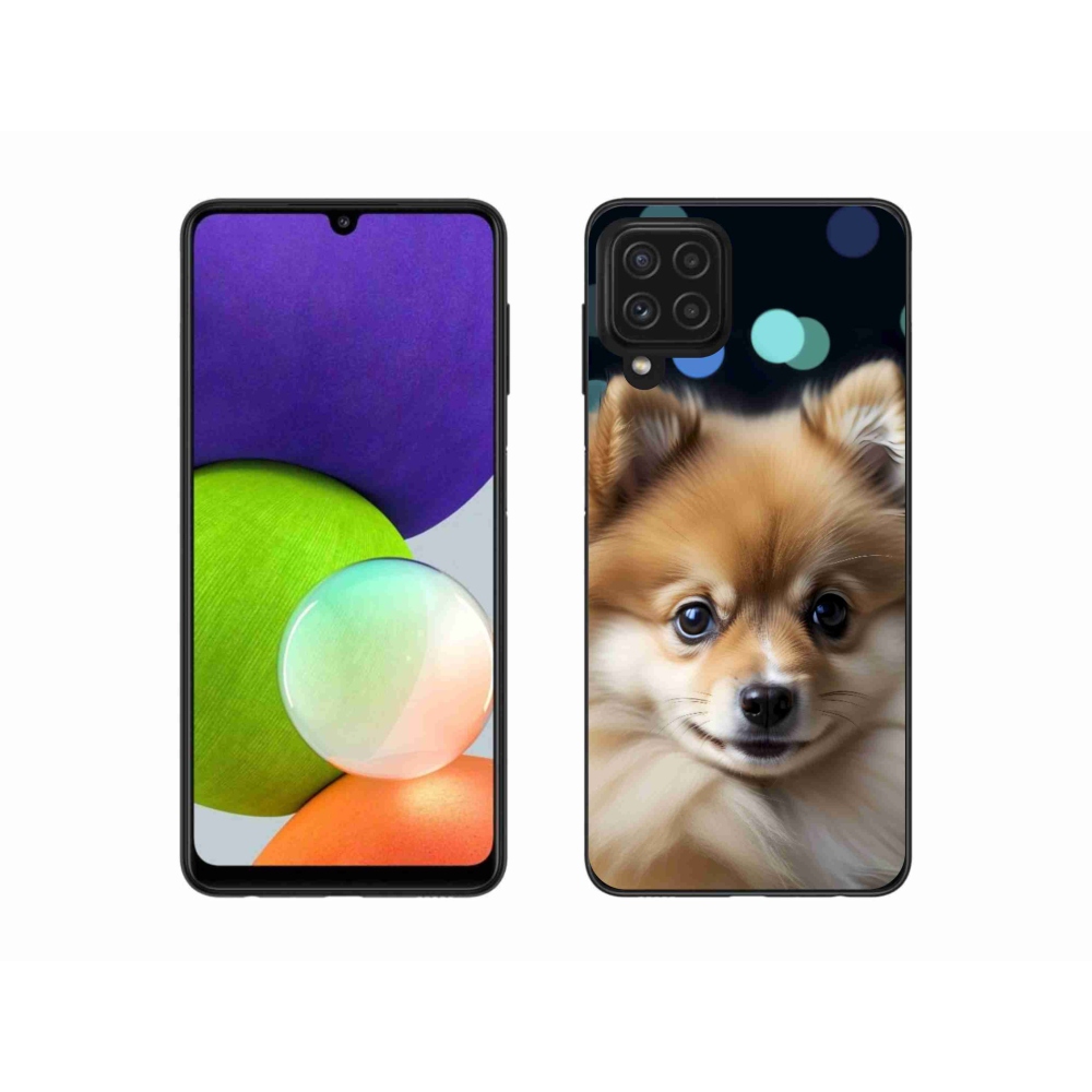 Gelový kryt mmCase na Samsung Galaxy A22 4G - roztomilý pomeranian