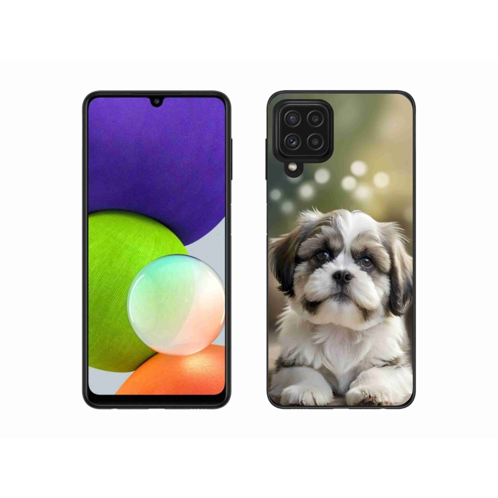 Gelový kryt mmCase na Samsung Galaxy A22 4G - roztomilý shih-tzu