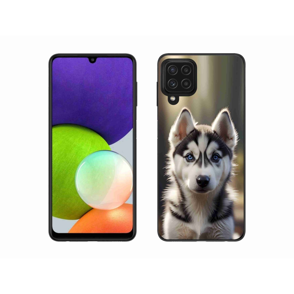 Gelový kryt mmCase na Samsung Galaxy A22 4G - roztomilý sibiřský husky
