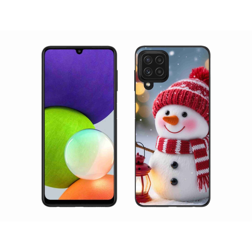 Gelový kryt mmCase na Samsung Galaxy A22 4G - sněhulák 2