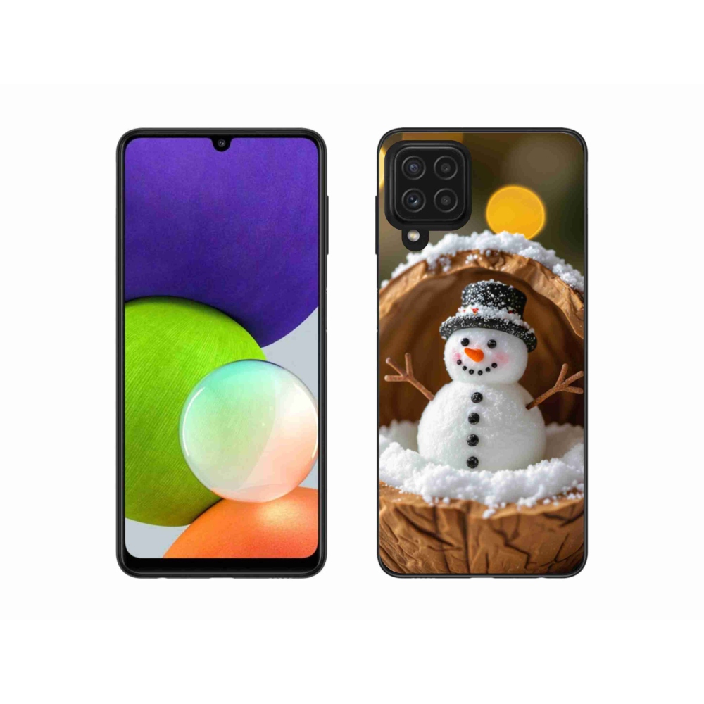 Gelový kryt mmCase na Samsung Galaxy A22 4G - sněhulák 4