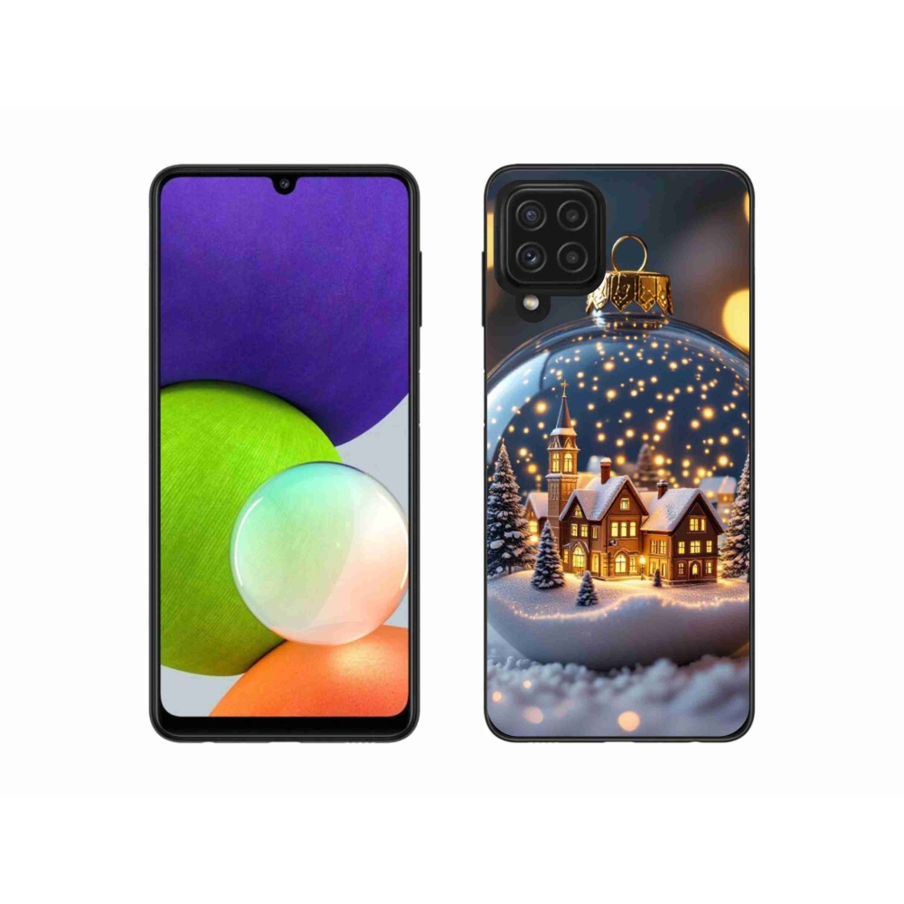 Gelový kryt mmCase na Samsung Galaxy A22 4G - vánoční koule 4
