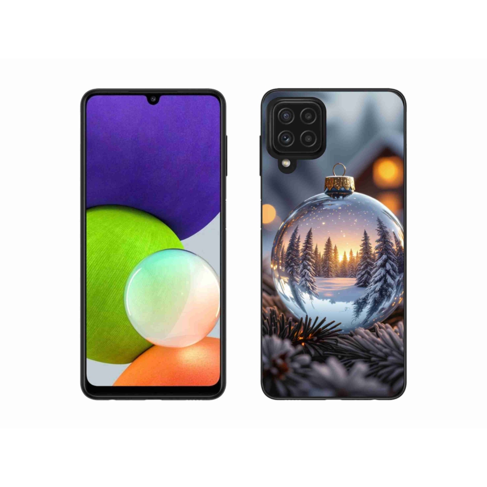 Gelový kryt mmCase na Samsung Galaxy A22 4G - vánoční ozdoba