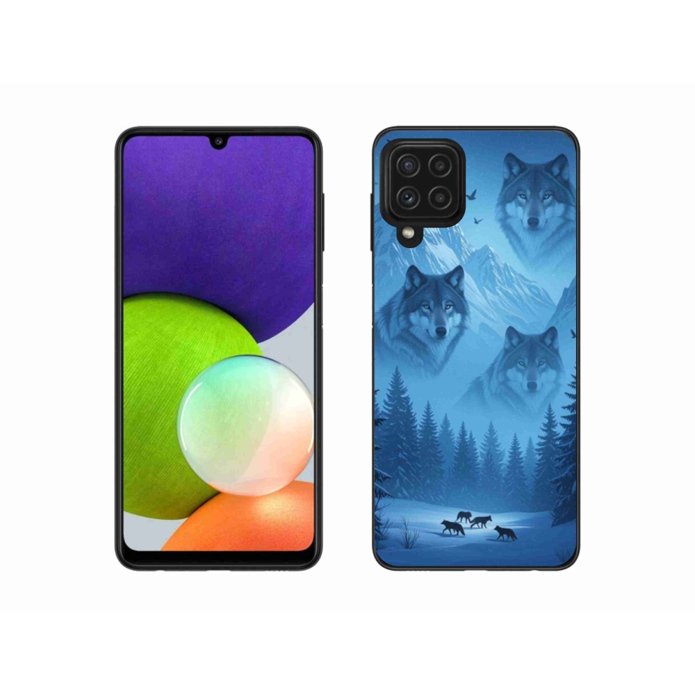Gelový kryt mmCase na Samsung Galaxy A22 4G - vlčí smečka