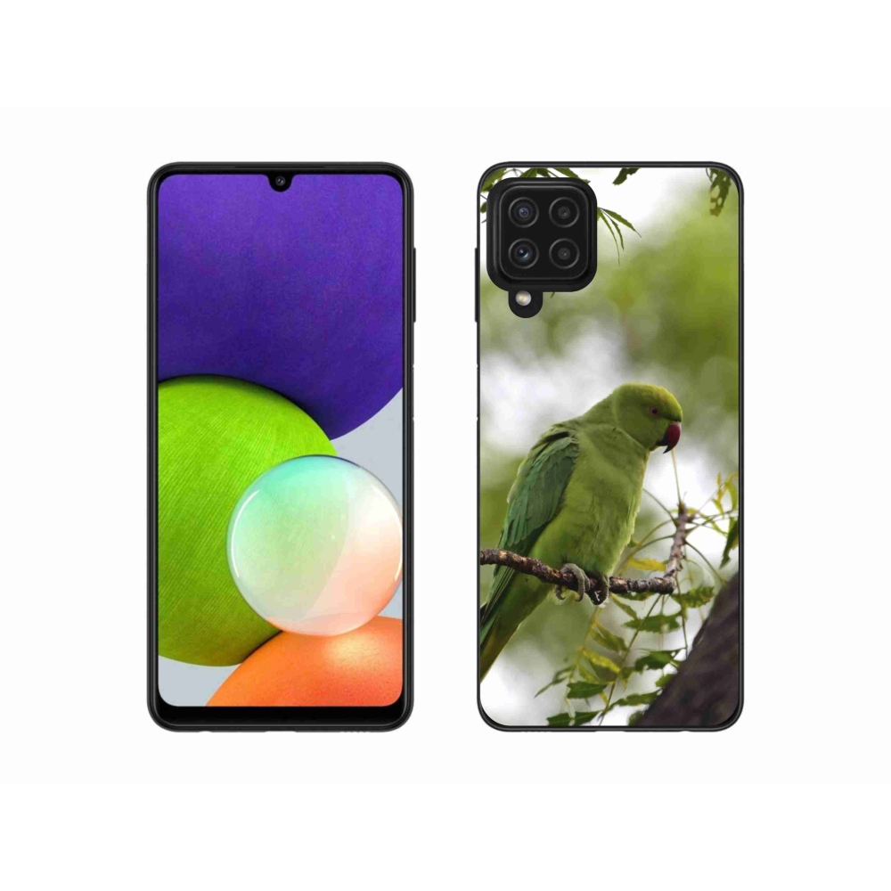 Gelový kryt mmCase na Samsung Galaxy A22 4G - zelený papoušek