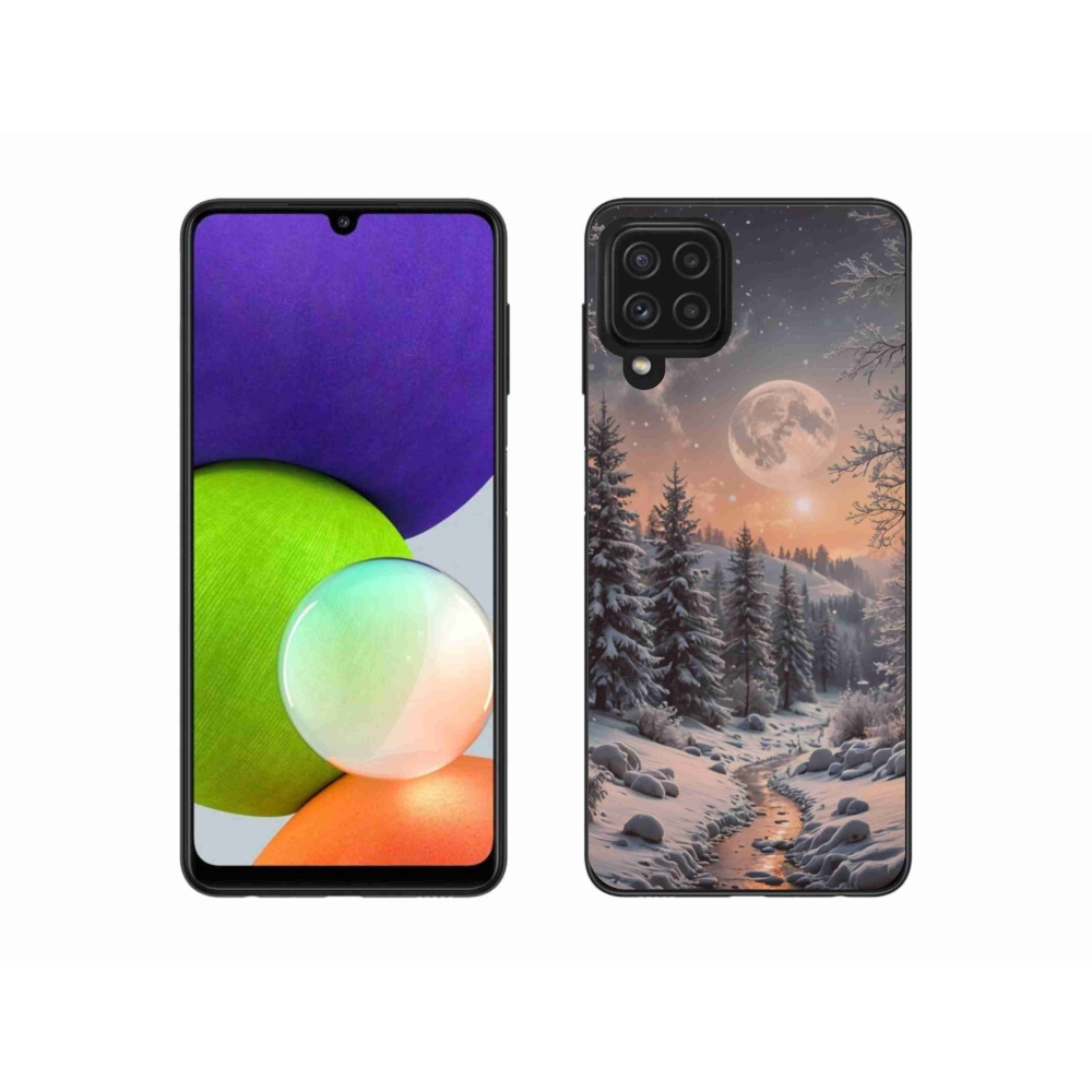 Gelový kryt mmCase na Samsung Galaxy A22 4G - zimní krajina 2