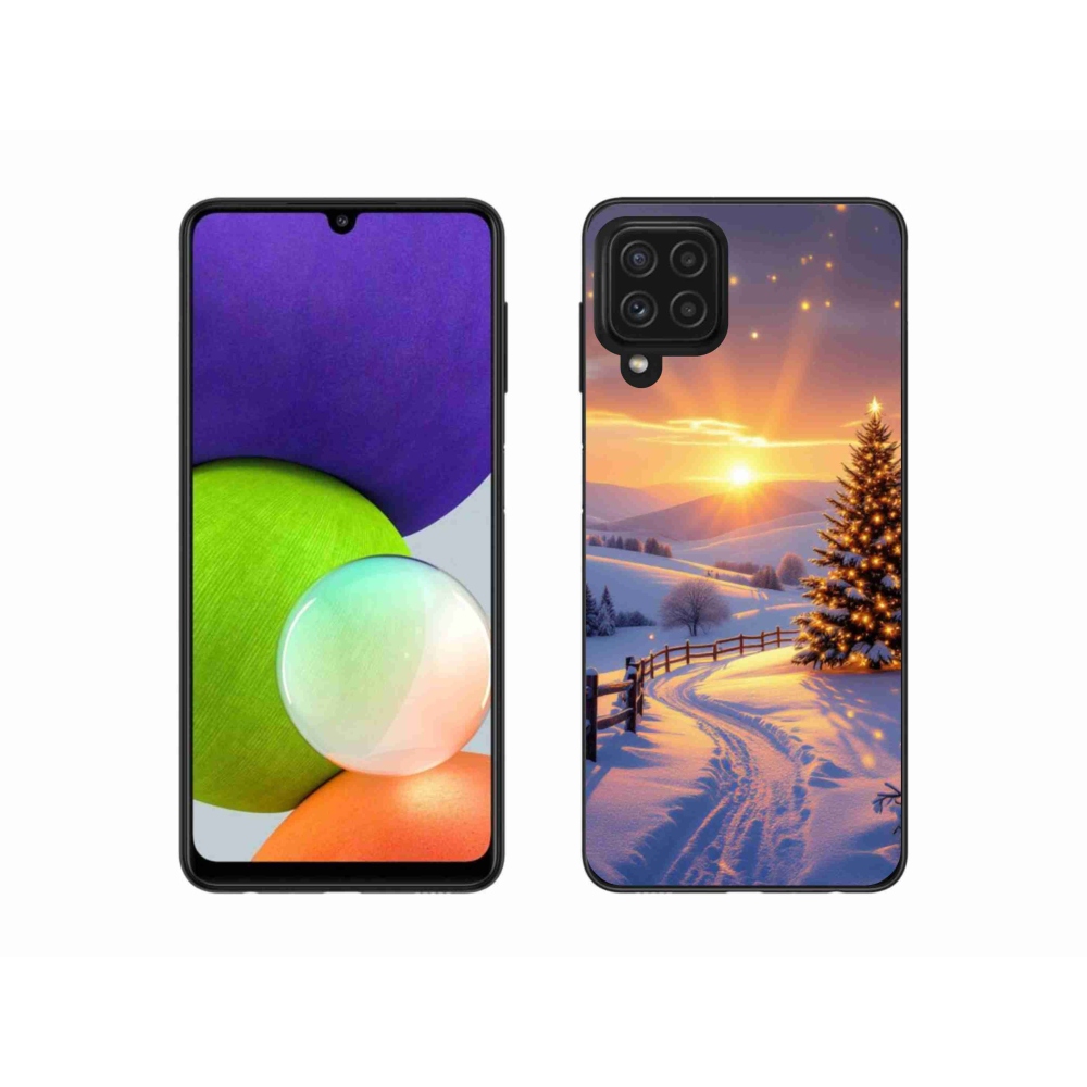 Gelový kryt mmCase na Samsung Galaxy A22 4G - zimní krajina