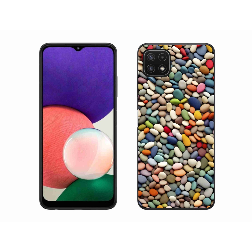 Gelový kryt mmCase na Samsung Galaxy A22 5G - barevné kamínky 2