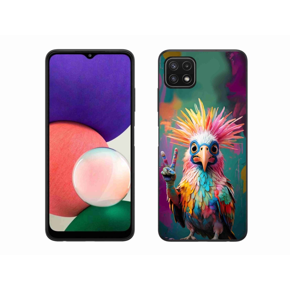 Gelový kryt mmCase na Samsung Galaxy A22 5G - barevný rebel