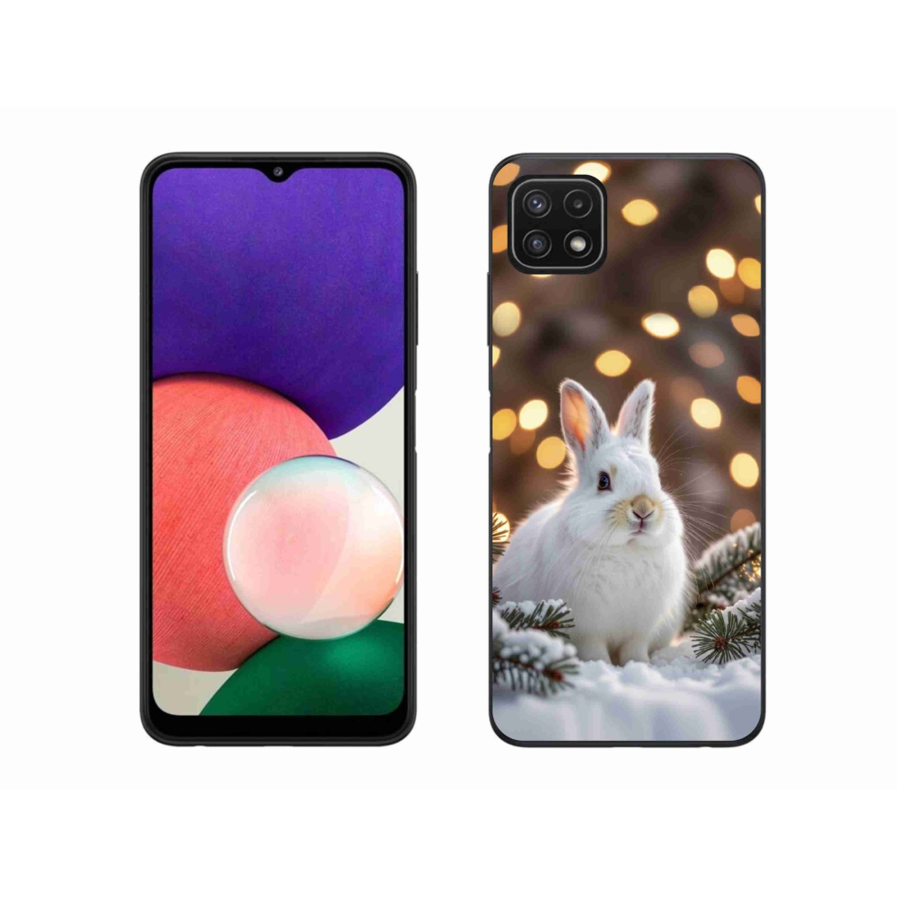 Gelový kryt mmCase na Samsung Galaxy A22 5G - bílý zajíc