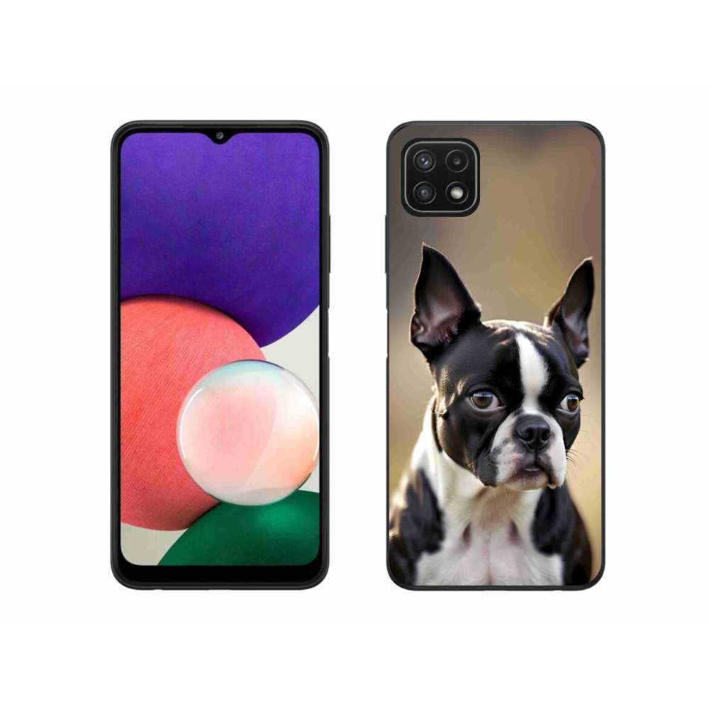 Gelový kryt mmCase na Samsung Galaxy A22 5G - bostonský teriér