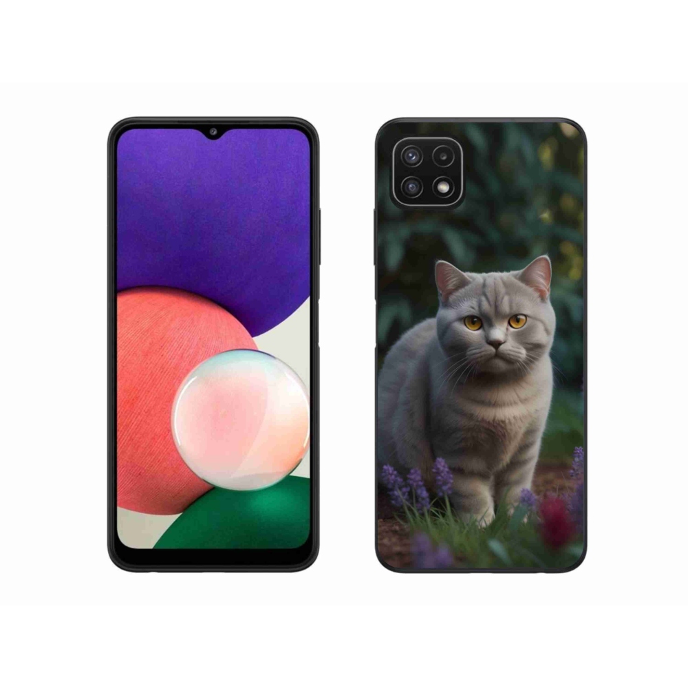 Gelový kryt mmCase na Samsung Galaxy A22 5G - britská kočka