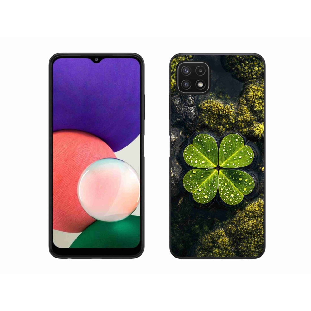 Gelový kryt mmCase na Samsung Galaxy A22 5G - čtyřlístek