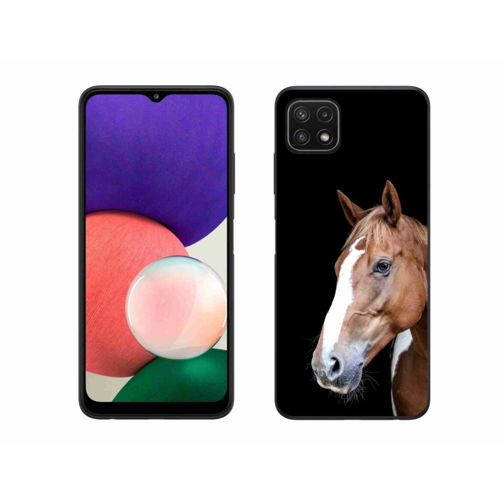Gelový kryt mmCase na Samsung Galaxy A22 5G - hnědý kůň 3