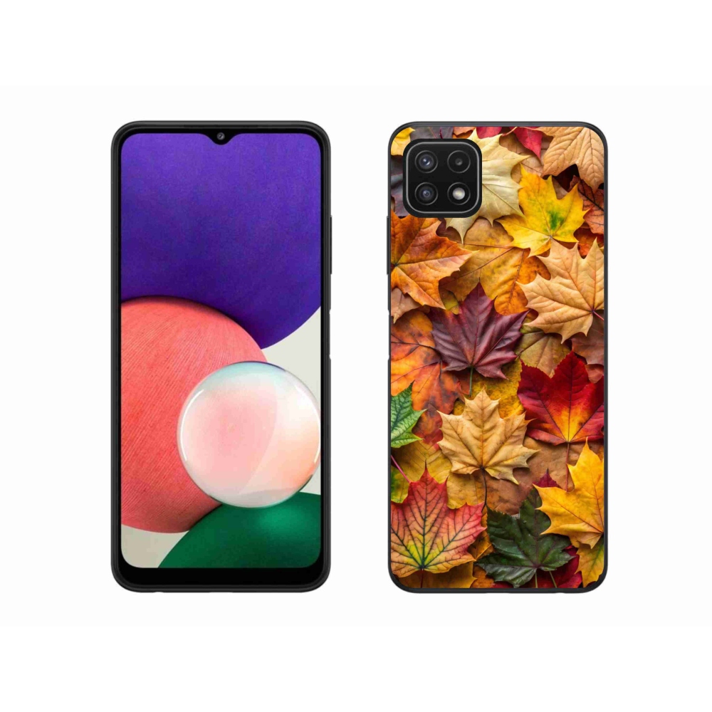 Gelový kryt mmCase na Samsung Galaxy A22 5G - javorové listy 2