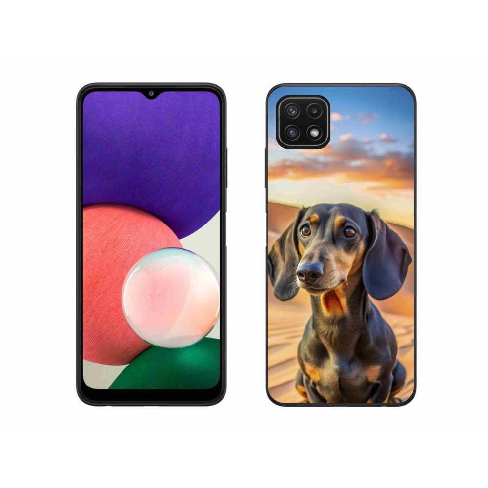 Gelový kryt mmCase na Samsung Galaxy A22 5G - jezevčík 3 