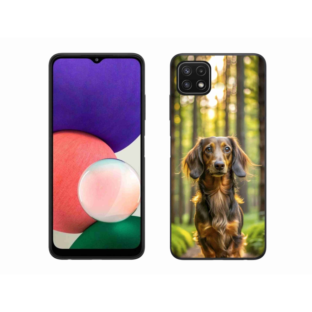Gelový kryt mmCase na Samsung Galaxy A22 5G - jezevčík 4