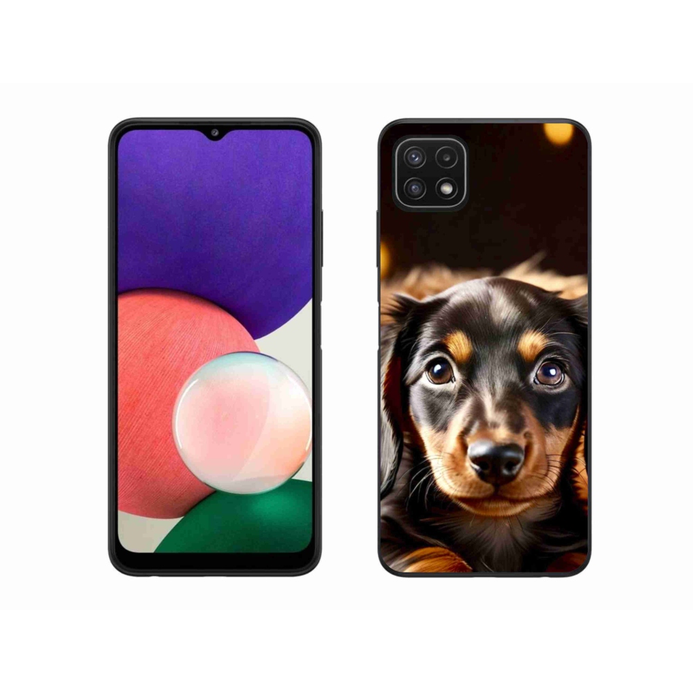 Gelový kryt mmCase na Samsung Galaxy A22 5G - jezevčík