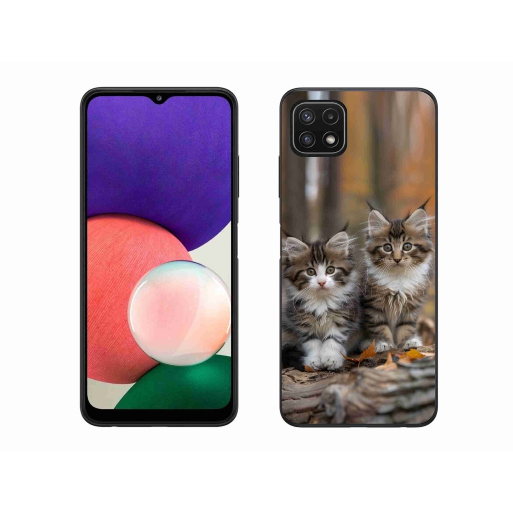 Gelový kryt mmCase na Samsung Galaxy A22 5G - kočičí duo 3