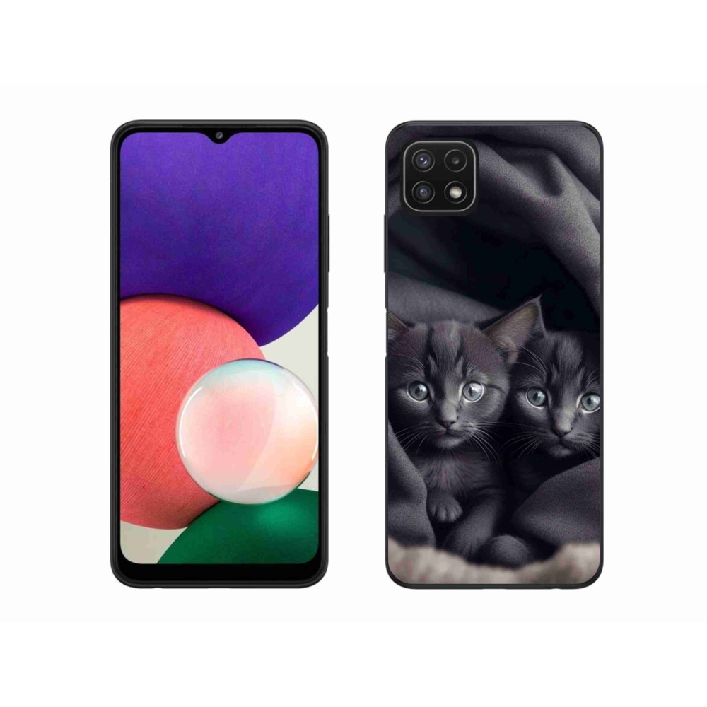 Gelový kryt mmCase na Samsung Galaxy A22 5G - kočičí duo