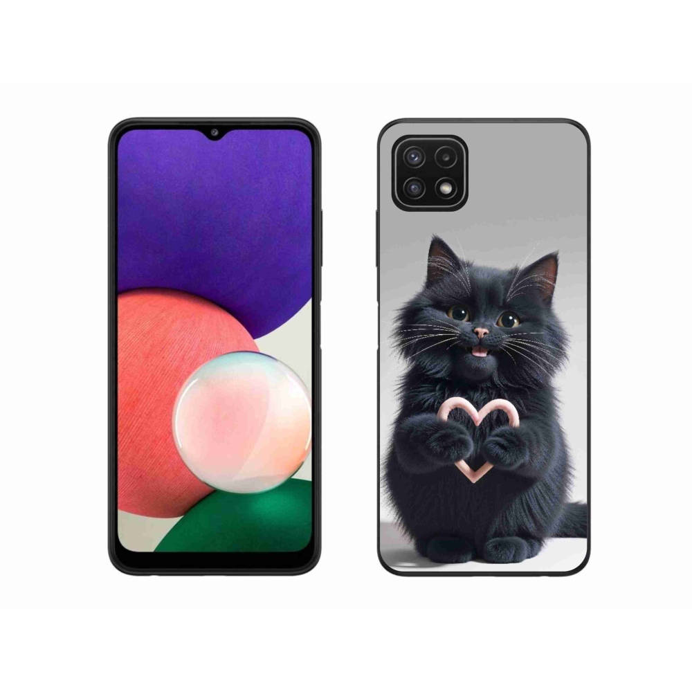 Gelový kryt mmCase na Samsung Galaxy A22 5G - kočičí láska 3