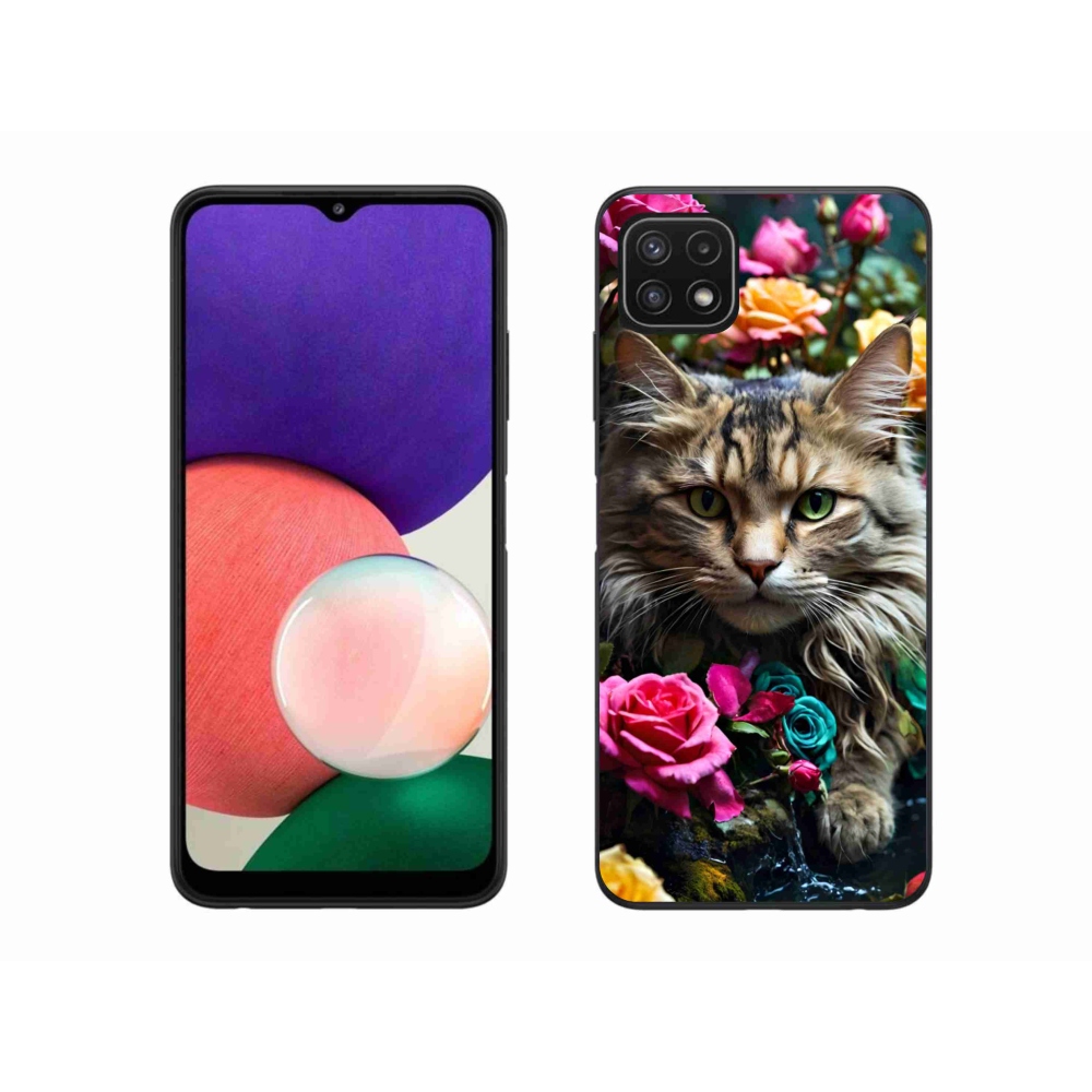 Gelový kryt mmCase na Samsung Galaxy A22 5G - kočíčí pohled 2