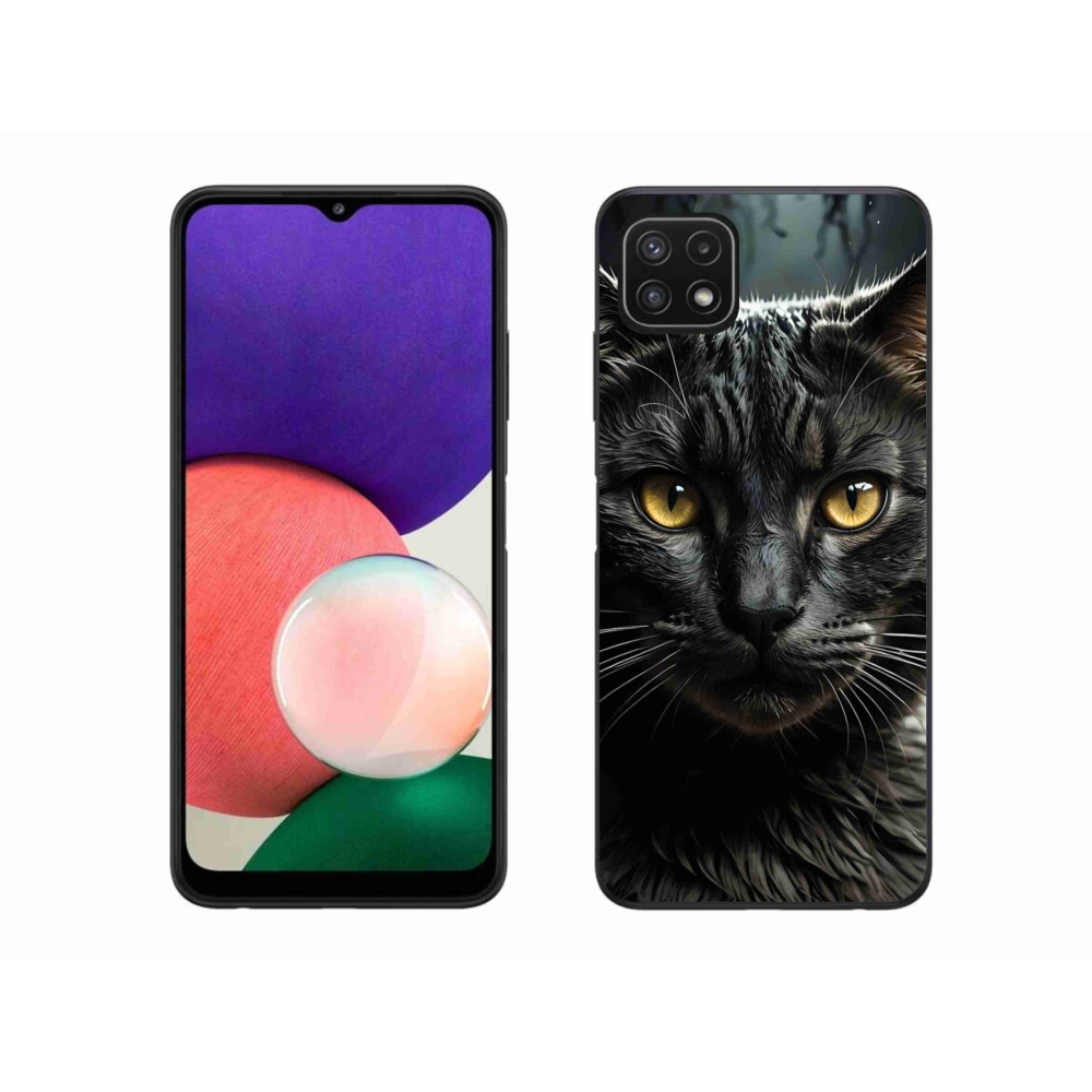 Gelový kryt mmCase na Samsung Galaxy A22 5G - kočičí pohled 3