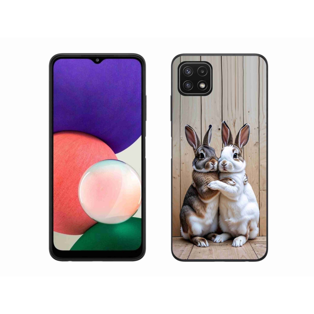 Gelový kryt mmCase na Samsung Galaxy A22 5G - králičí pár