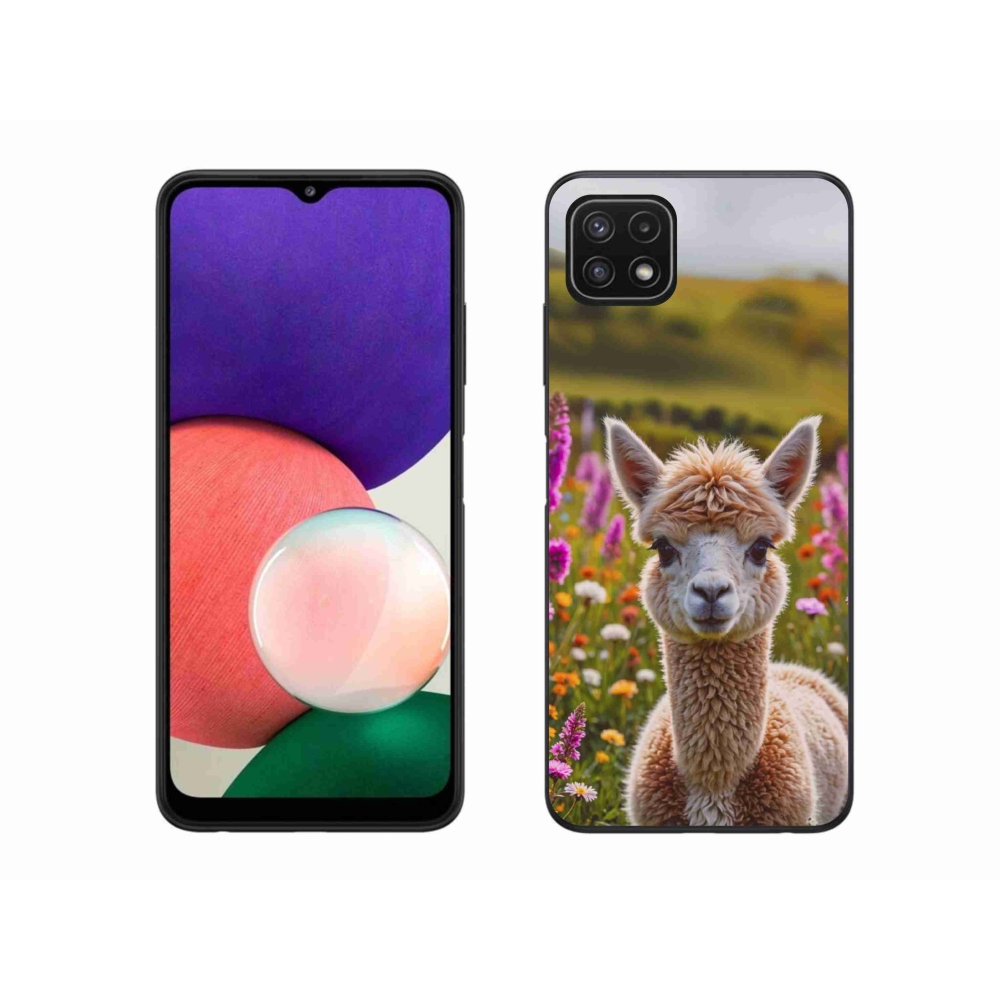 Gelový kryt mmCase na Samsung Galaxy A22 5G - lama na louce