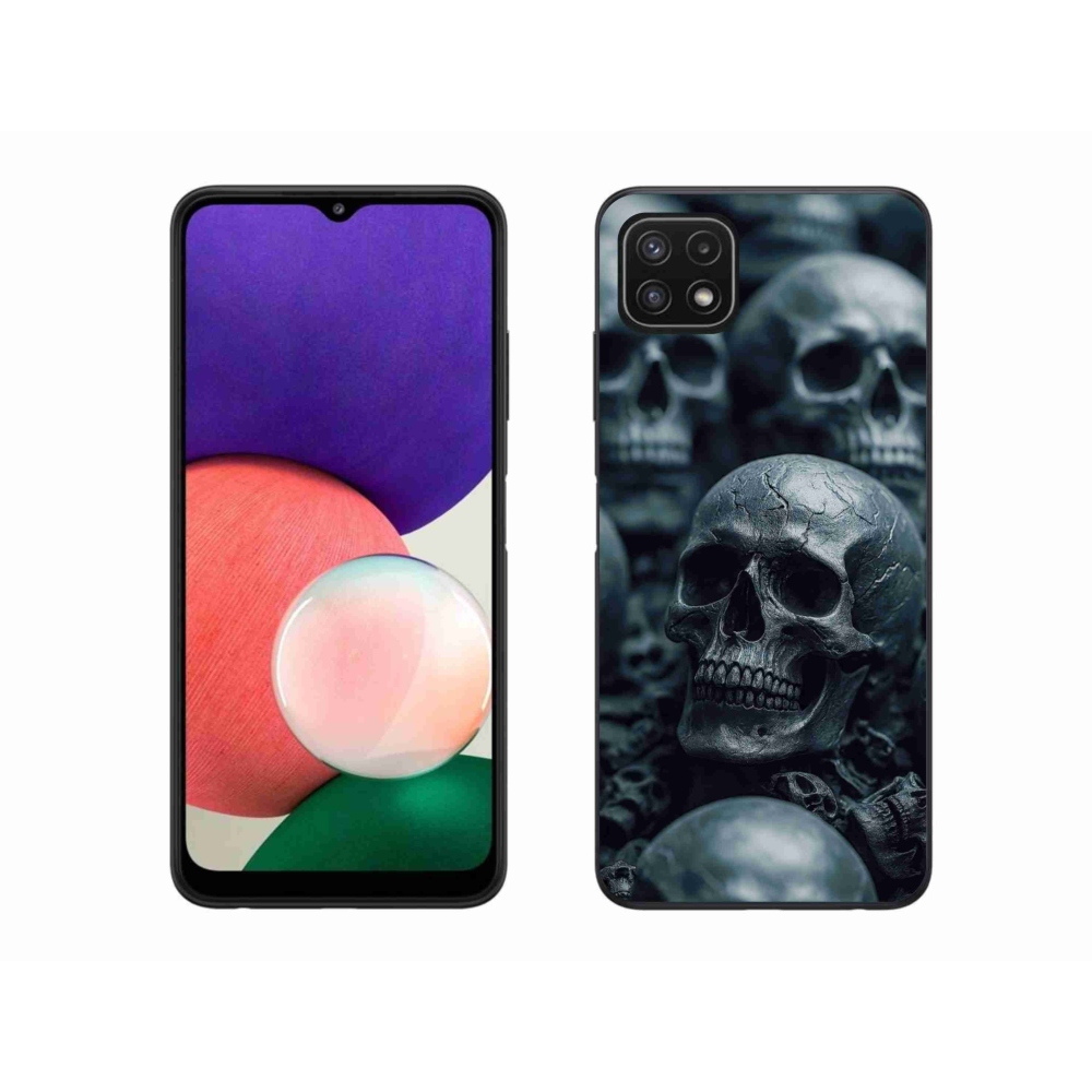 Gelový kryt mmCase na Samsung Galaxy A22 5G - lebka 2