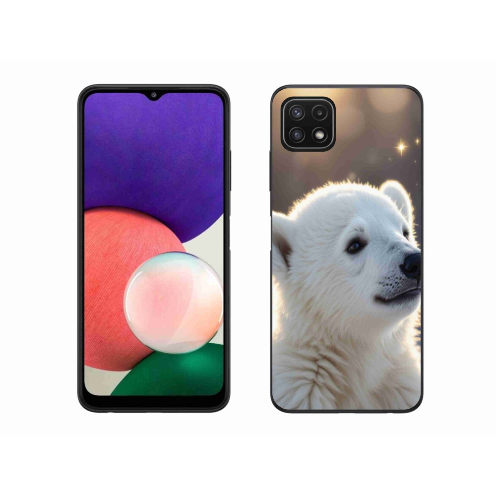 Gelový kryt mmCase na Samsung Galaxy A22 5G - lední medvěd