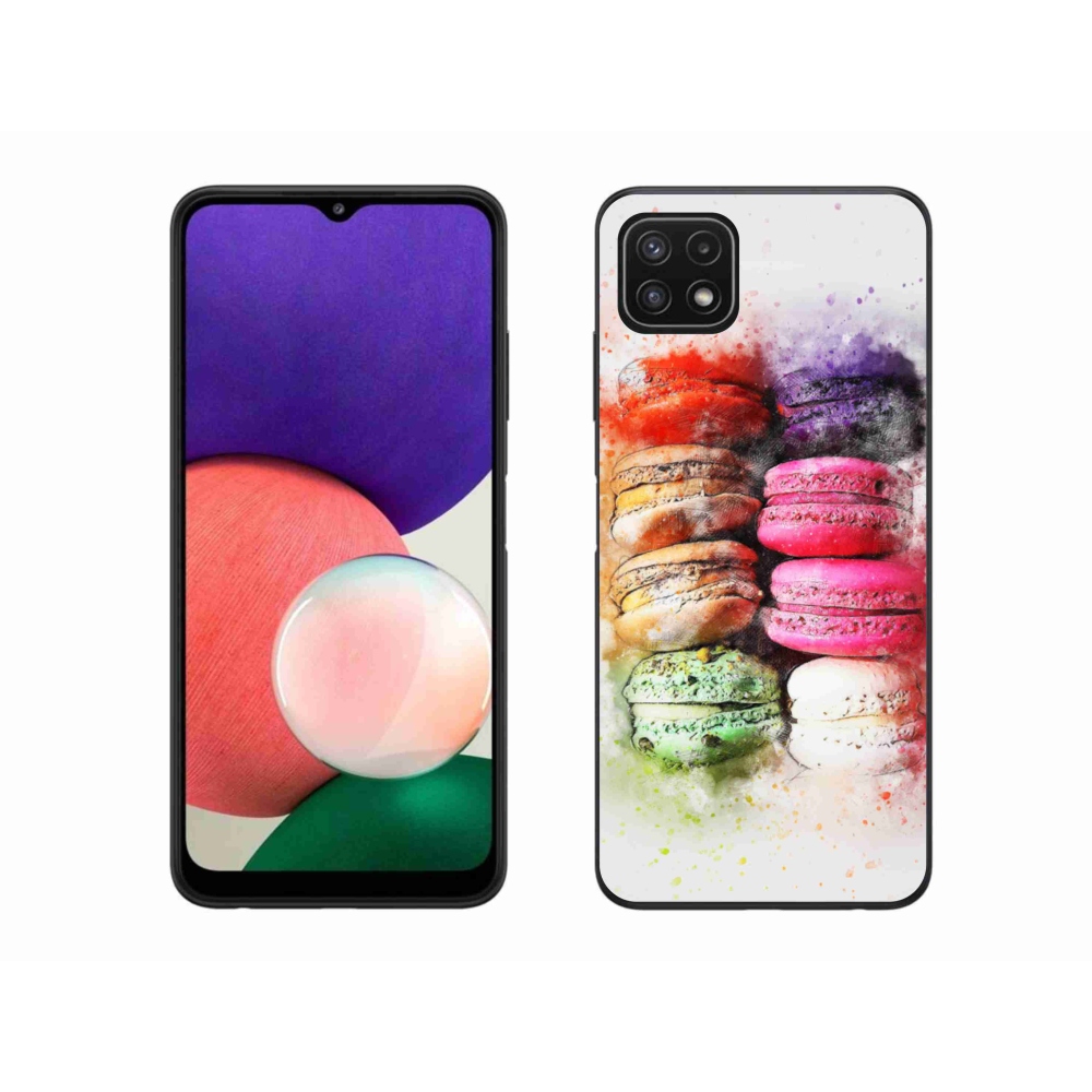 Gelový kryt mmCase na Samsung Galaxy A22 5G - makrónky