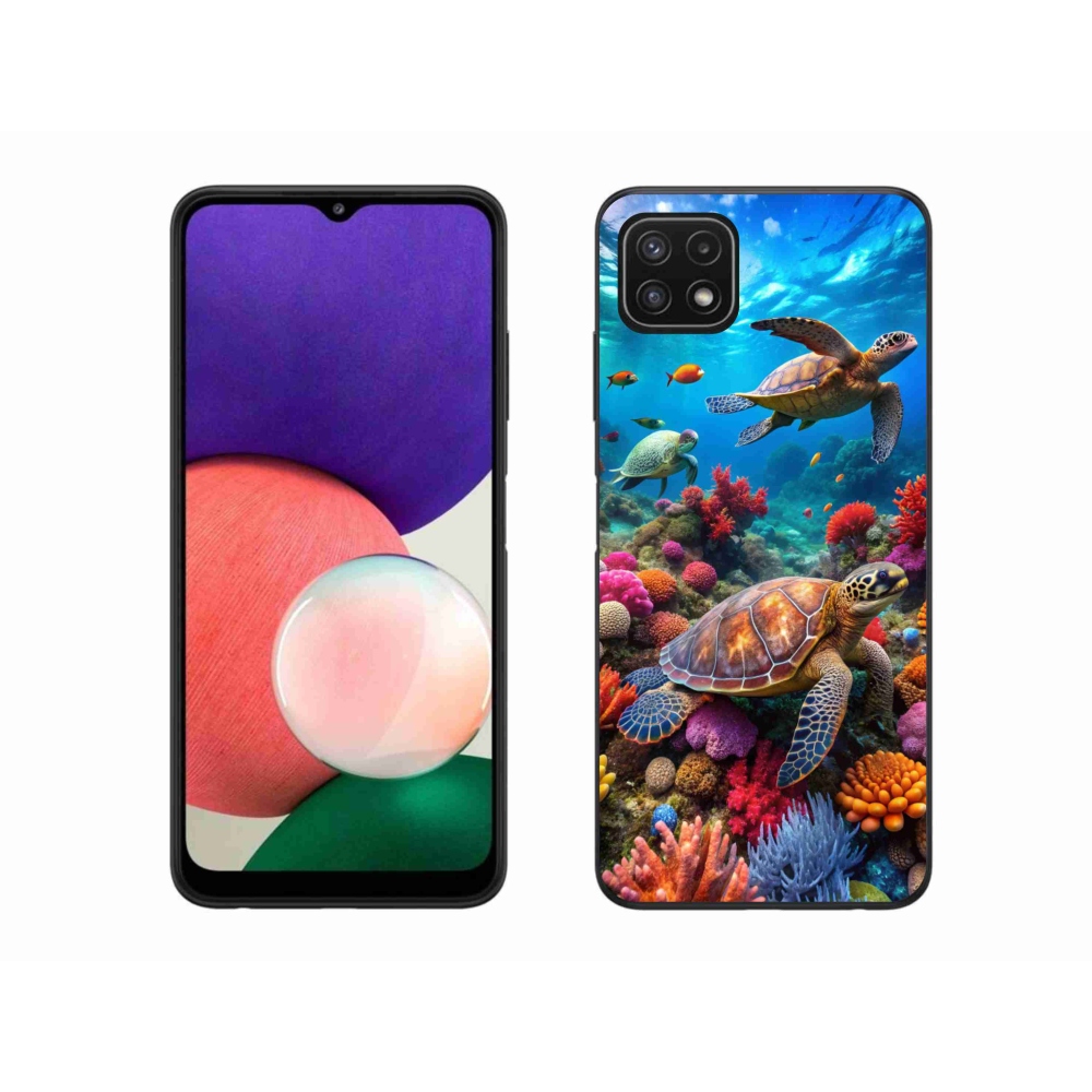 Gelový kryt mmCase na Samsung Galaxy A22 5G - mořský svět 2