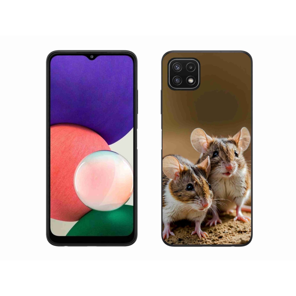 Gelový kryt mmCase na Samsung Galaxy A22 5G - myší duo