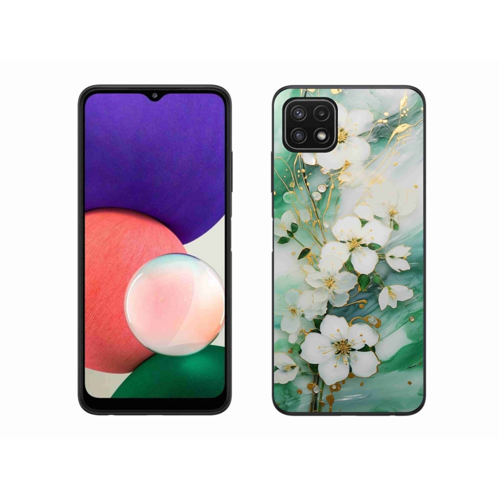Gelový kryt mmCase na Samsung Galaxy A22 5G - něžné květy